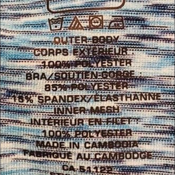 Active Wear ATHLETIC WORKS blue Tail Women’s Tank Top Size SP - Picture 9 of 9